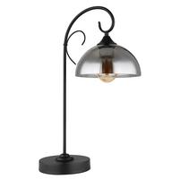Tischleuchte 69061t - Schwarz, KONVENTIONELL, Glas/Metall (33,5/20/52cm) - Globo