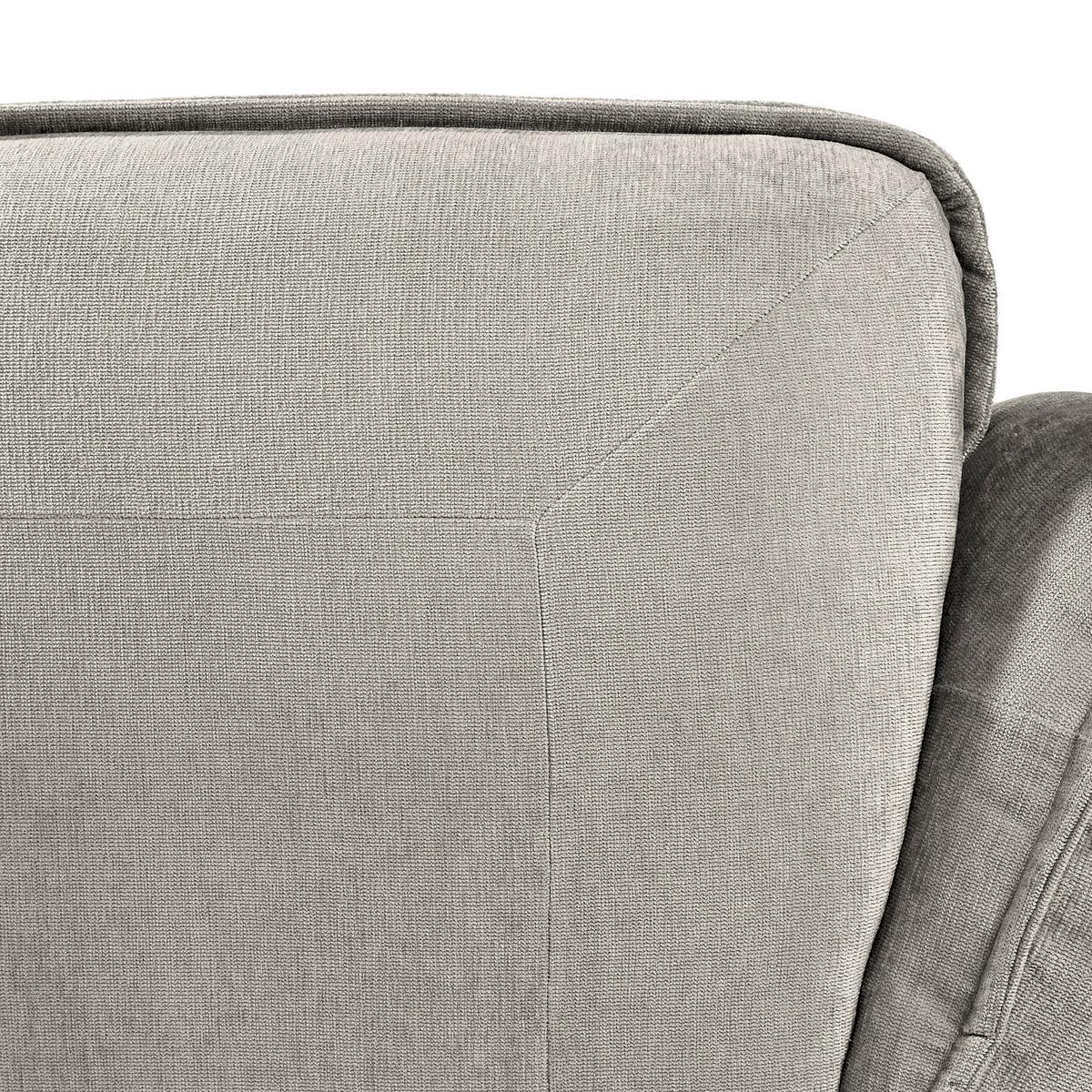 Ecksofa Fluffy Silberfarben S: 269x184 Cm - Silberfarben/Schwarz, MODERN, Textil (269/184cm) - Trendmanufaktur