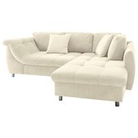 Ecksofa mit Schlaffunktion Agira Beige 250x190cm - Chromfarben/Beige, Design, Textil (250/190cm) - P & B