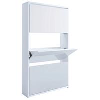 Schuhkipper Stido Xl Weiß Holz Deko B: 63 Cm - Weiß, KONVENTIONELL, Holzwerkstoff (63/111,6/17cm) - MID.YOU