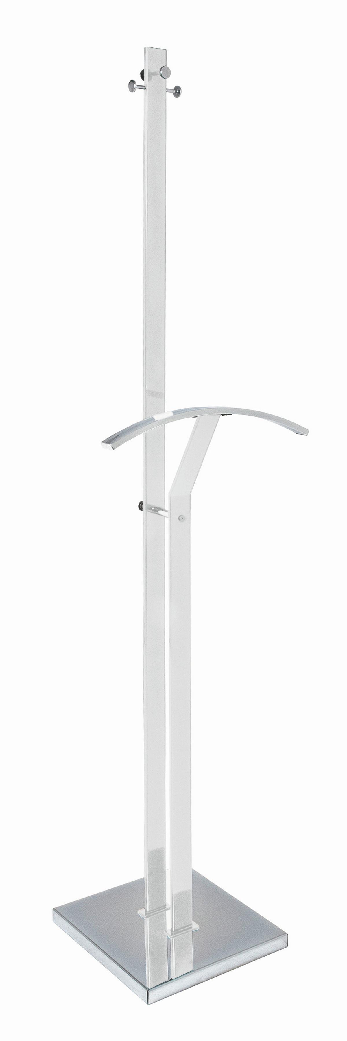 Herrendiener Mark Weiß/Chromfarben B: 46cm - Chromfarben/Weiß, Basics, Metall (46/35/181cm) - Livetastic