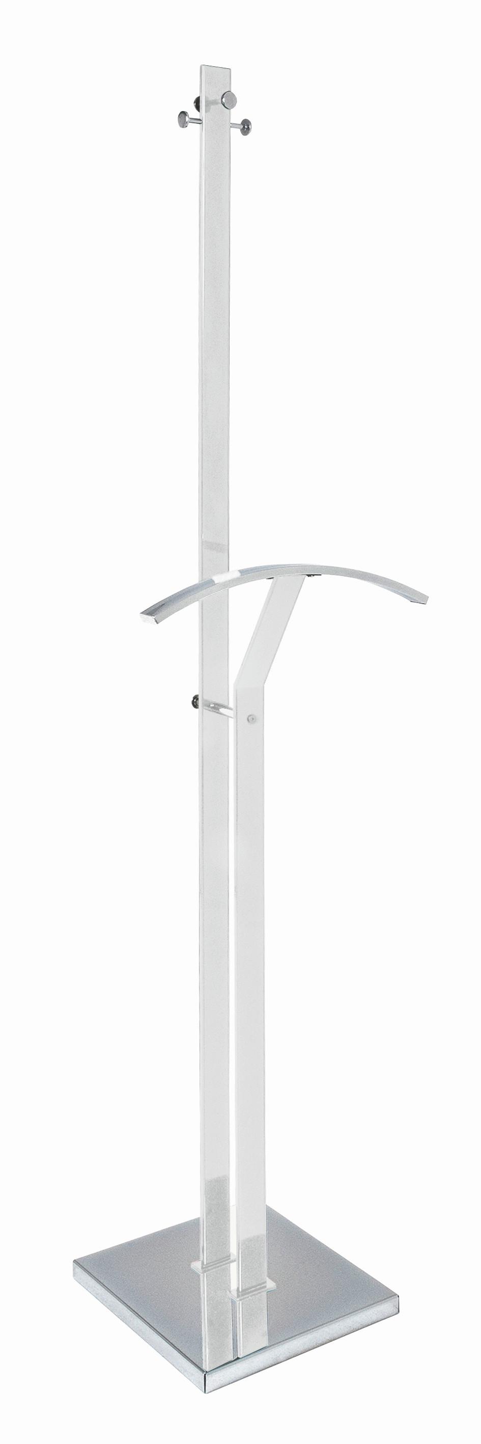 Herrendiener Mark Weiß/Chromfarben B: 46cm