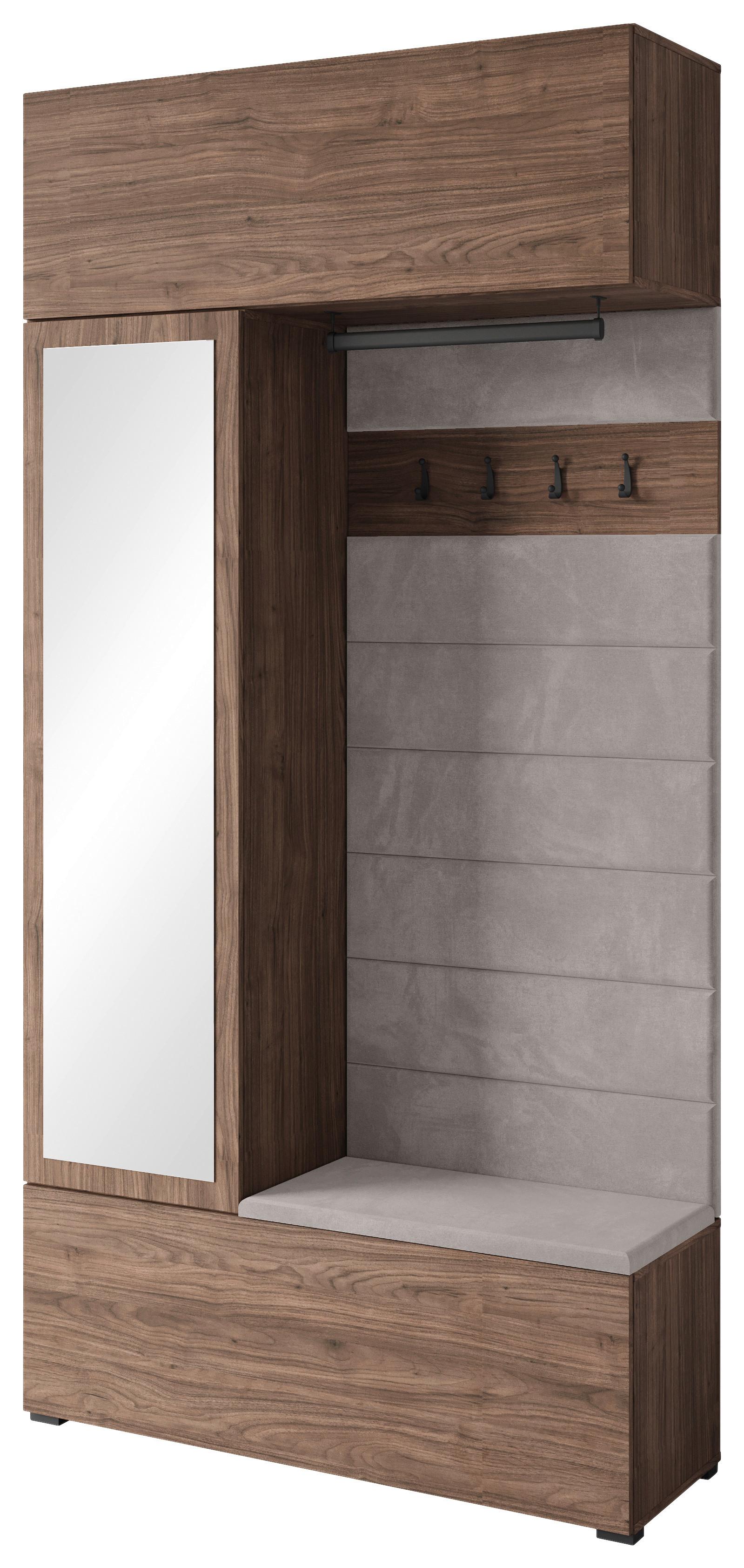 Garderobe Tejo Nussbaumfarben B: 115cm - Nussbaumfarben, Trend, Holzwerkstoff (115/231,9/37,5cm) - P & B