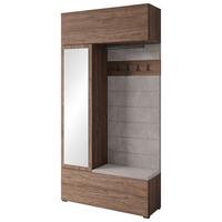 Garderobe Tejo Nussbaumfarben B: 115cm - Nussbaumfarben, Trend, Holzwerkstoff (115/231,9/37,5cm) - P & B