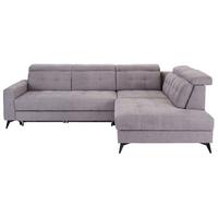 Ecksofa mit Bettfunktion & Bettkasten Barletta Grau - Schwarz/Grau, MODERN, Textil (289/228cm) - Luca Bessoni