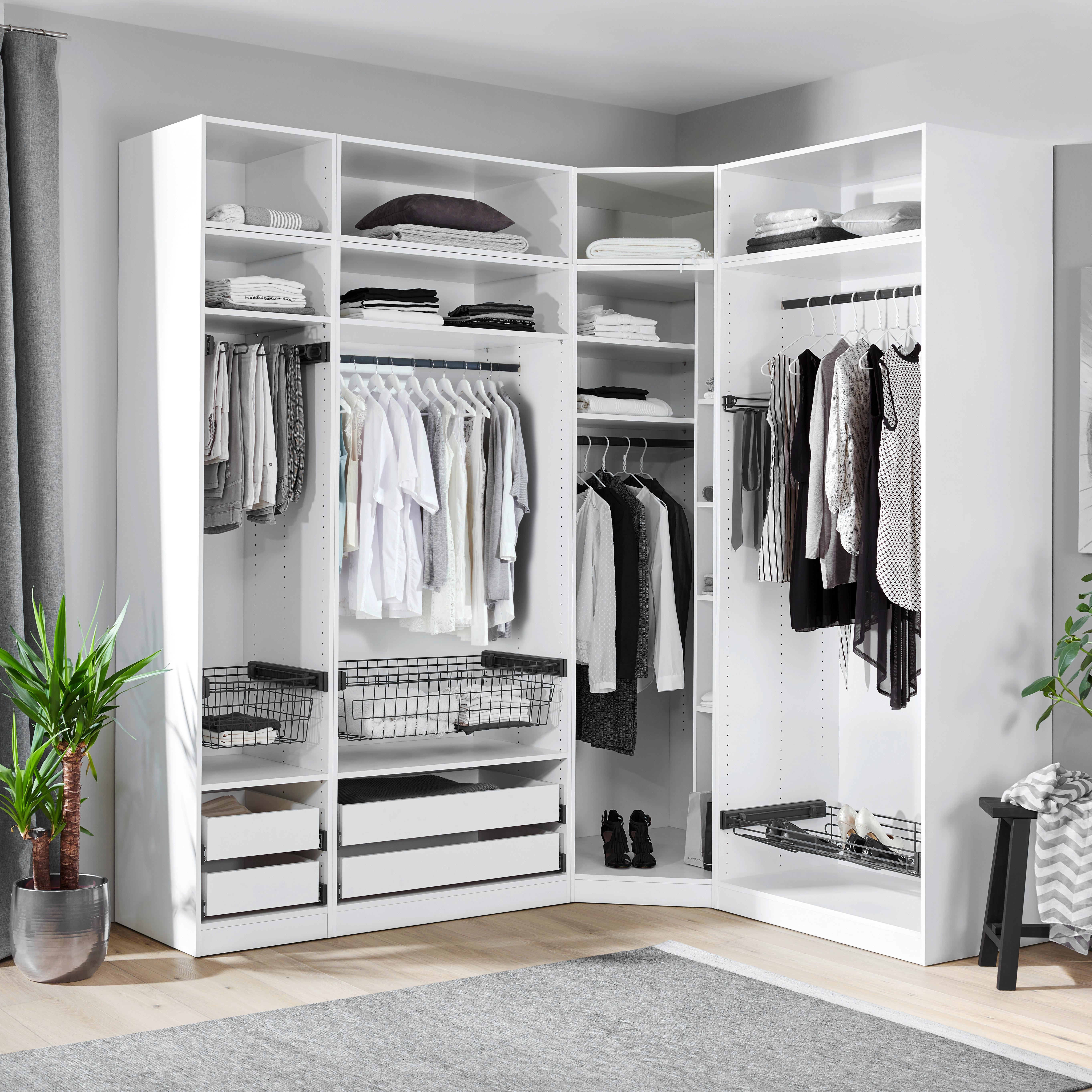 Offener Kleiderschrank 182 cm Unit Weiß - Weiß, MODERN, Holzwerkstoff (182,2/242,2/227,8cm) - Ondega