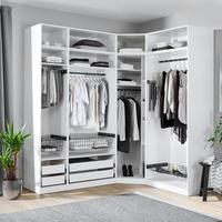 Offener Kleiderschrank 182 Cm Unit Weiß - Weiß, MODERN, Holzwerkstoff (182,2/242,2/227,8cm) - Ondega