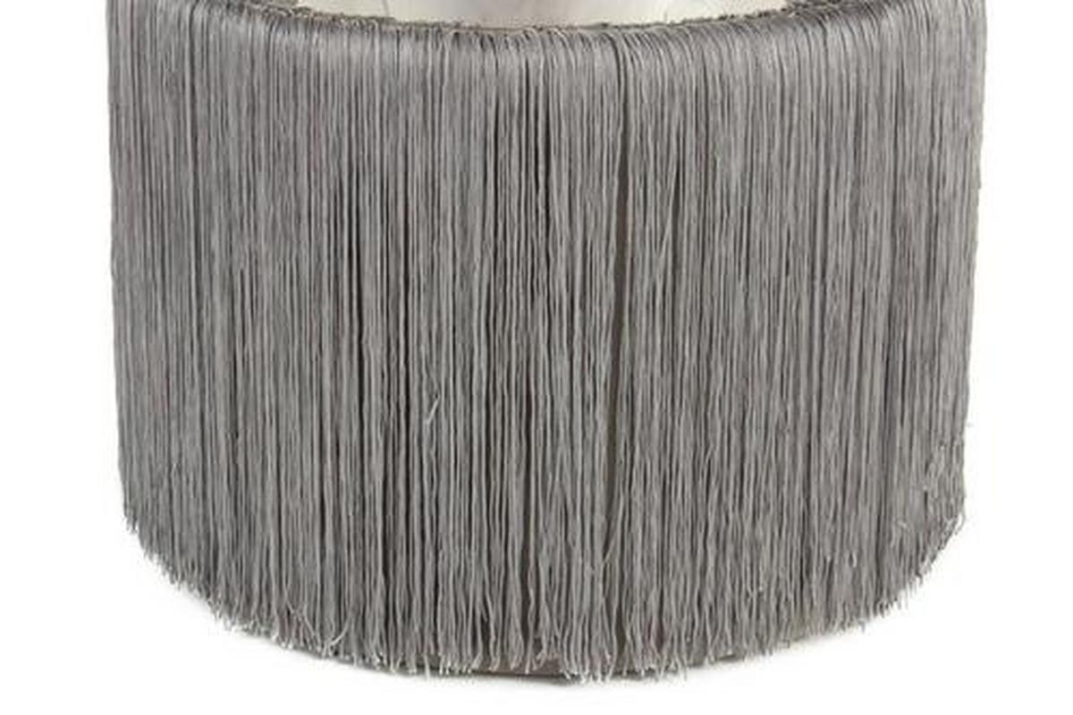 Taburetka sivá/strieborná - sivá/strieborná, Basics, kov/kompozitné drevo (38/45/38cm)