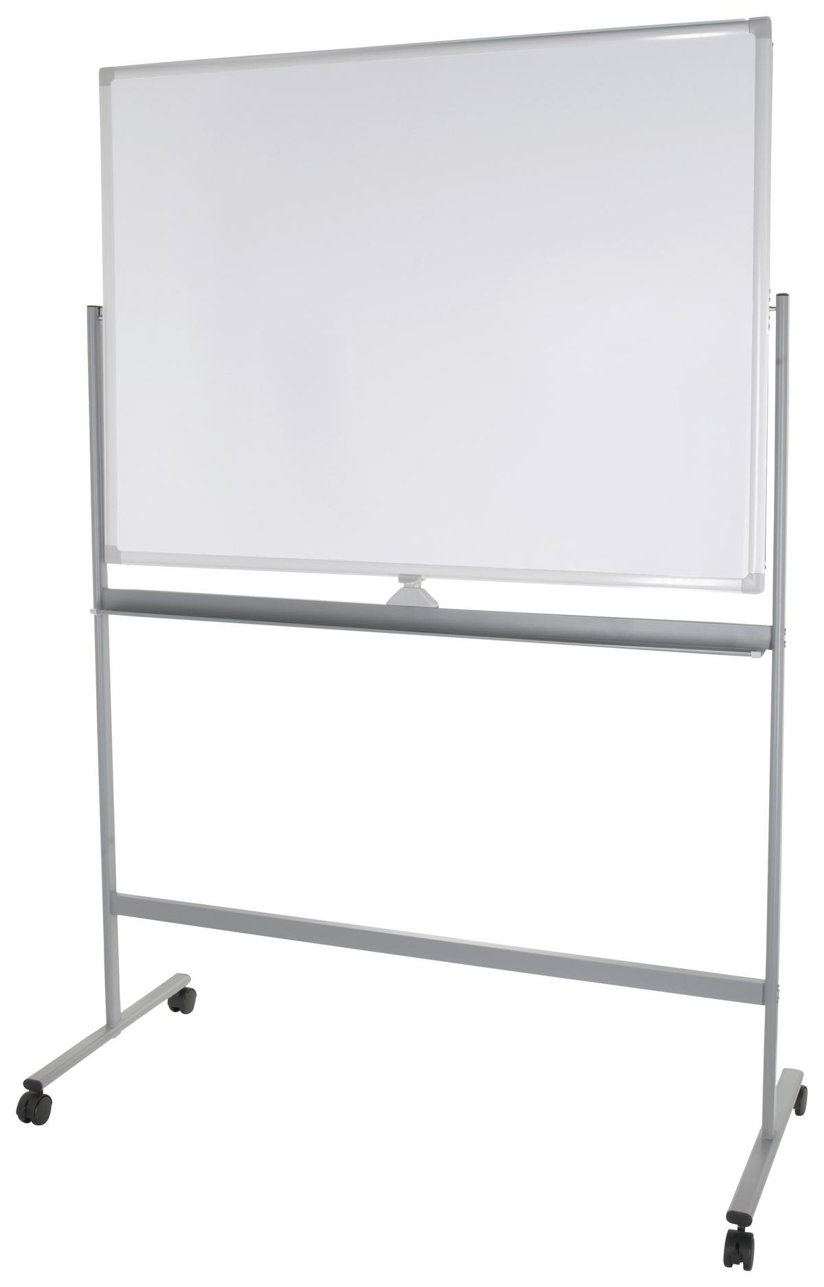 Whiteboard Multiboard I - Silberfarben/Weiß, Basics, Metall (128/187/54cm) - MID.YOU