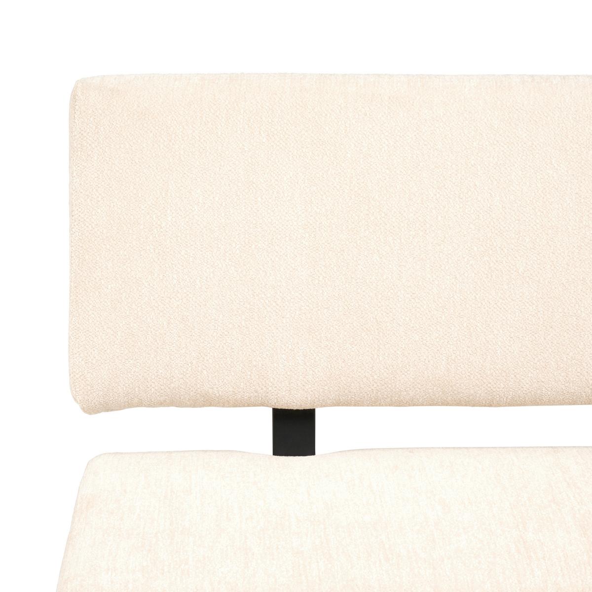 Eckbank Chios - Beige/Schwarz, KONVENTIONELL, Textil/Metall (190/150cm) - MID.YOU