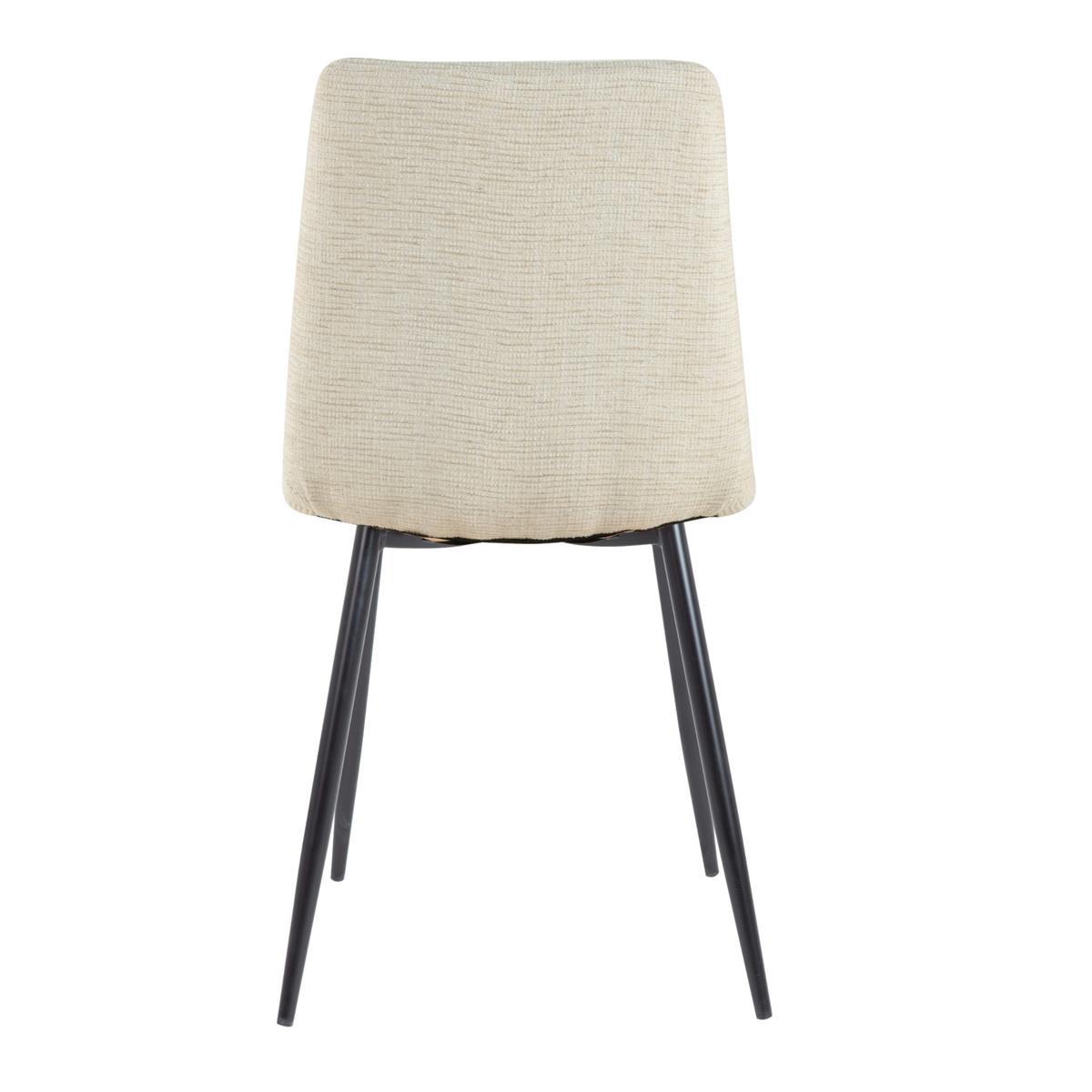 Polsterstuhl Lech beige - Beige/Schwarz, KONVENTIONELL, Holz/Textil (45/88/55cm)