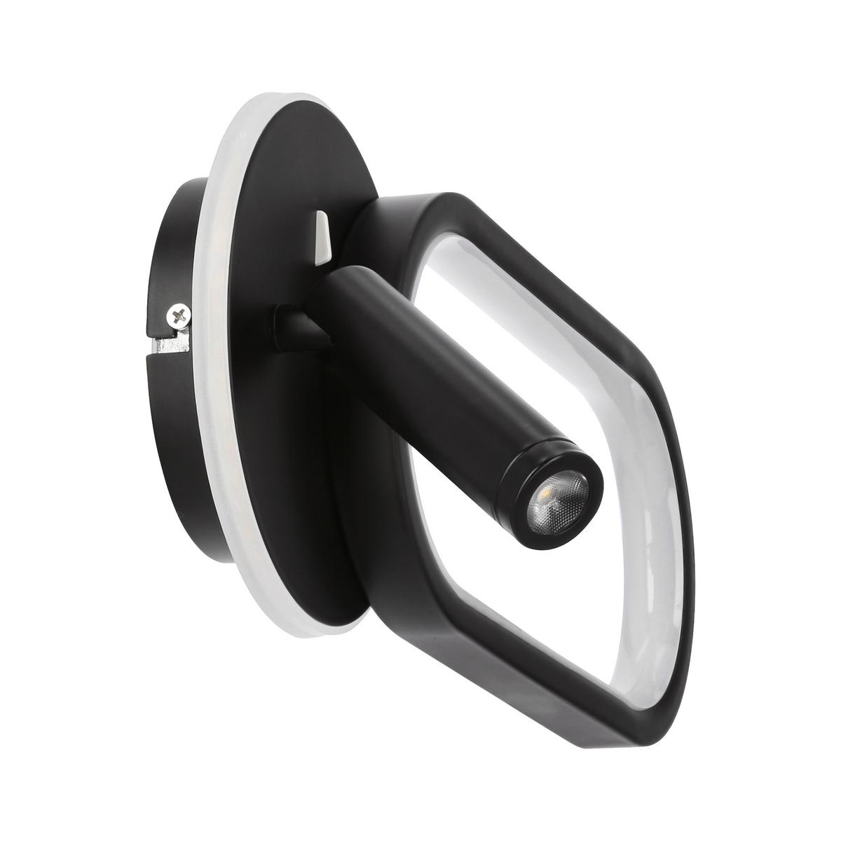 Led-wandleuchte 22-35691 Monet - Schwarz/Weiß, Design, Kunststoff/Metall (35/6.5/15cm)