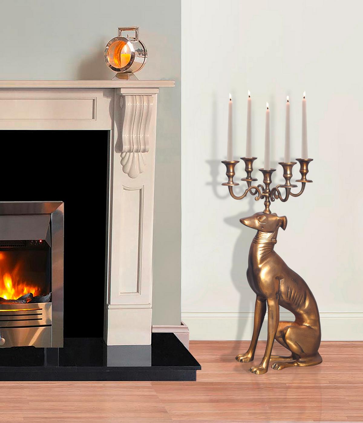Kerzenhalter Goldfarben B: 26 cm - Goldfarben, Design, Metall (26/69/40cm) - Livetastic