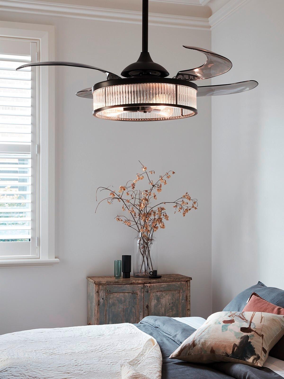 Verlängerungsstange für Deckenventilatoren Schwarz - Schwarz, Basics, Metall (0,26/90cm) - P & B