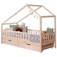 Hausbett Lou Bettschublade Naturfarben B: 90 cm - Naturfarben, MODERN, Holz (90/200cm) - MID.YOU