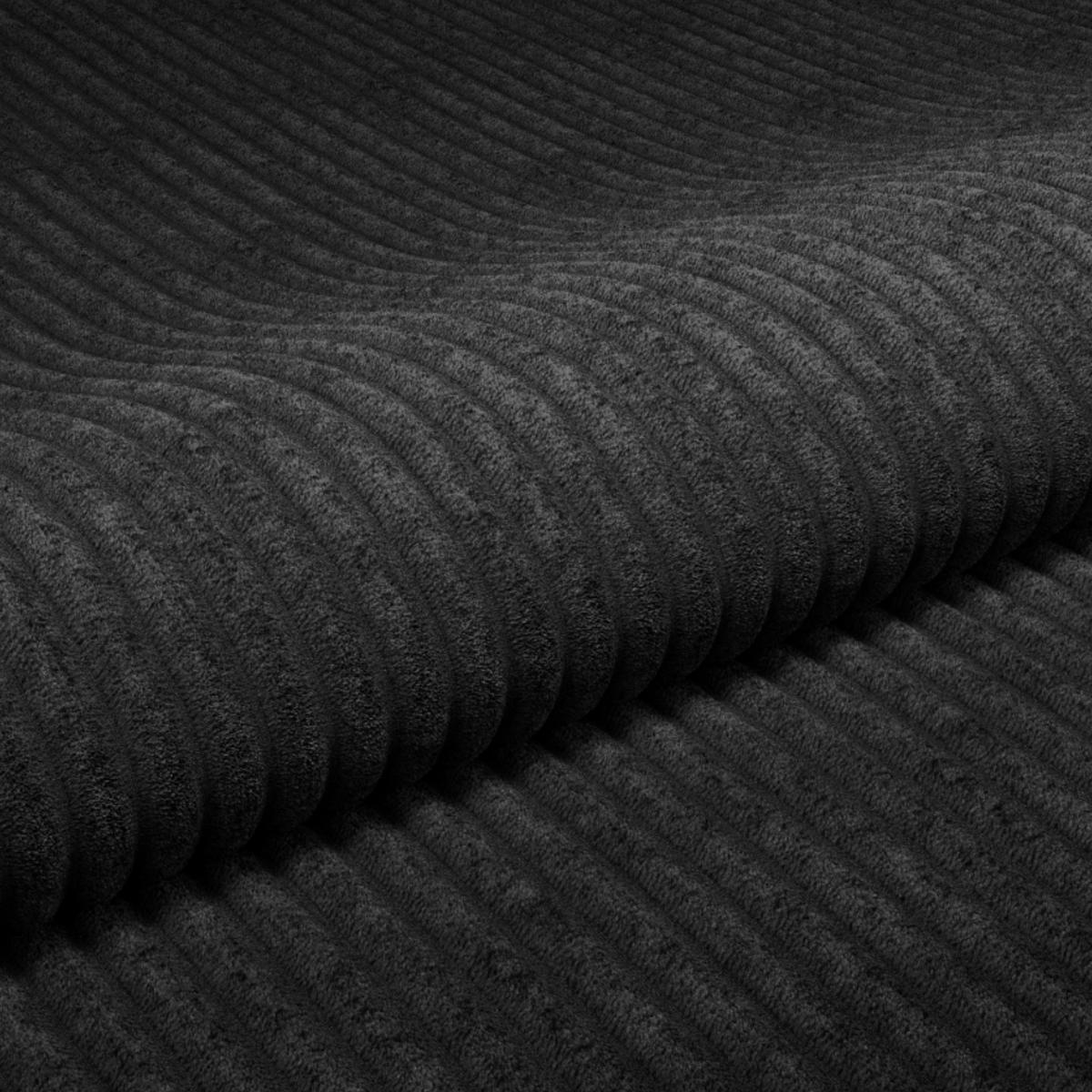Rohová sedacia súprava ALEX, tmavosivý menčester - prírodná farba/tmavosivá, Modern, textil/plast (246/88cm)