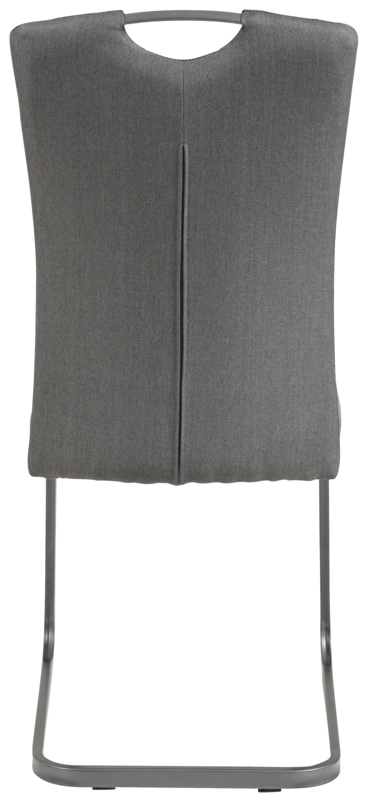 Schwingstuhl Amber Anthrazit/ Grau Gepolstert 2er-Set - Anthrazit/Grau, MODERN, Textil/Metall (43/98/56cm) - MID.YOU