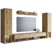 OBÝVACÍ STĚNA AMADEO II - dub artisan, Basics, kompozitní dřevo (245/130/32cm) - P & B