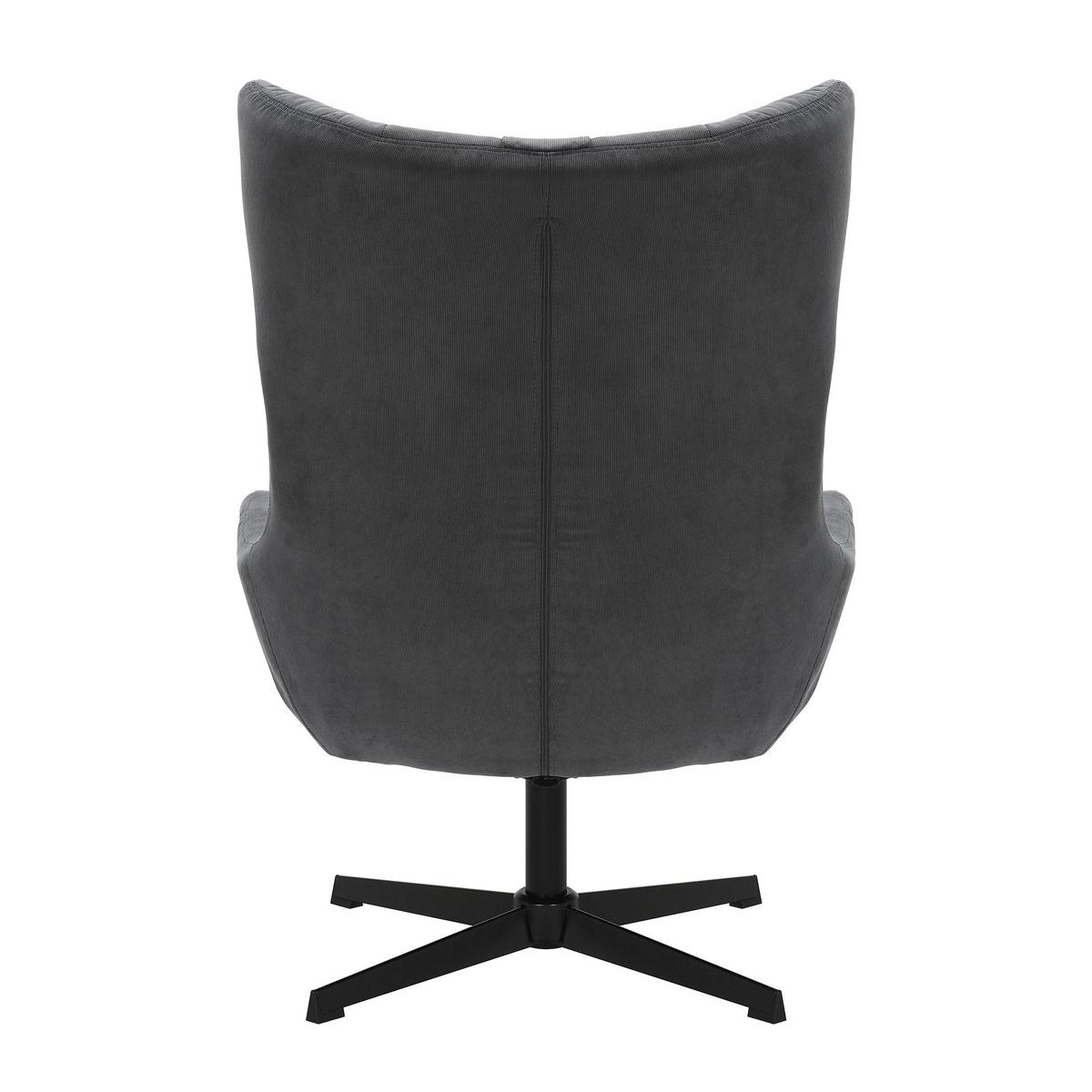 Sesselset Anthrazit B: 82 Cm - Anthrazit/Schwarz, MODERN, Textil (82/106/85cm) - Livetastic