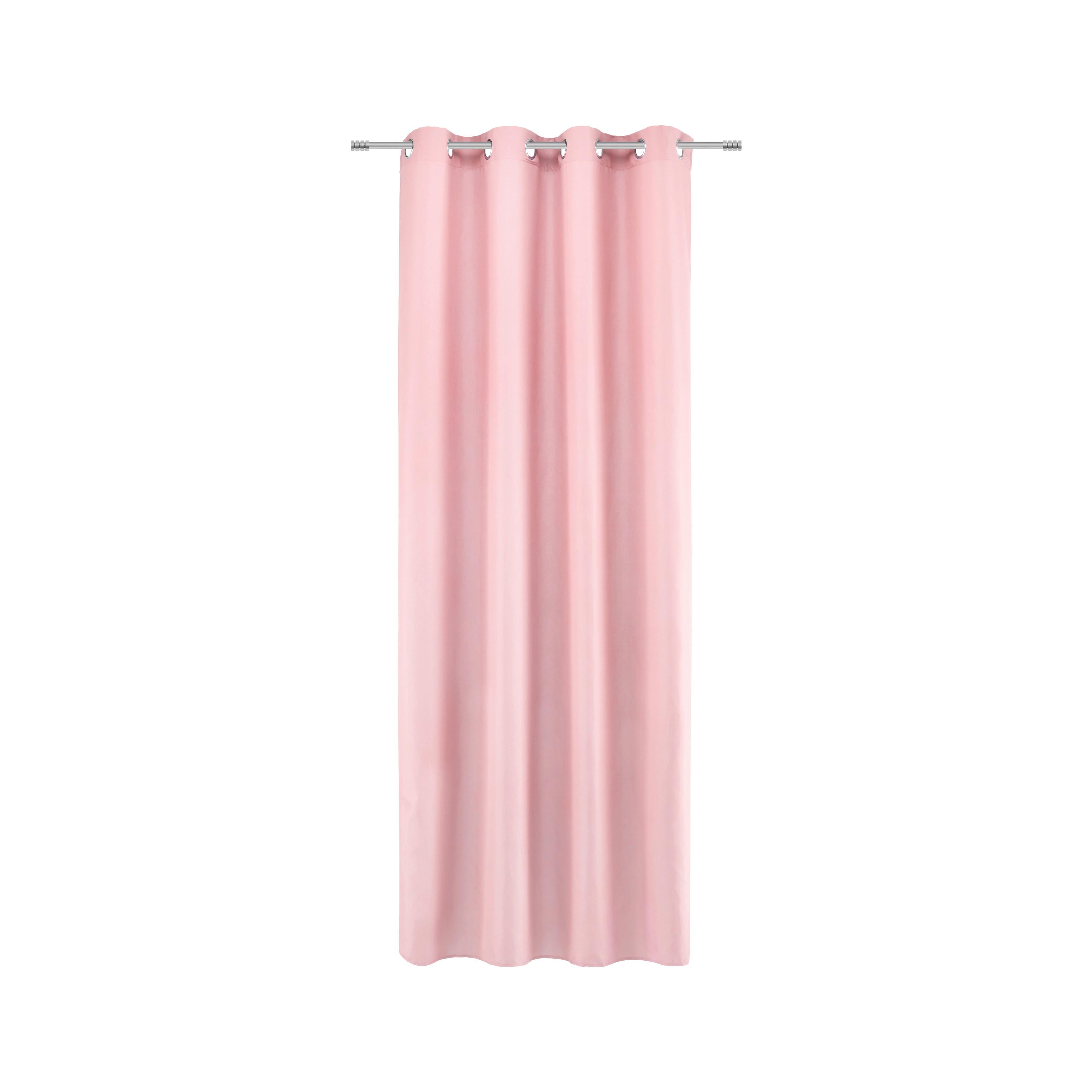 ZÁVES S OČKAMI ABBY -JUB- - ružová, Konventionell, textil (140/235cm) - Modern Living