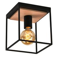 Deckenleuchte 5065/pl1 - Eichefarben/Schwarz, Natur, Metall (18/18/20cm)