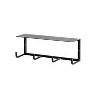 Nástenný vešiak SIDNEY čierny - čierna, Modern, kov (30/10/8cm) - Modern Living