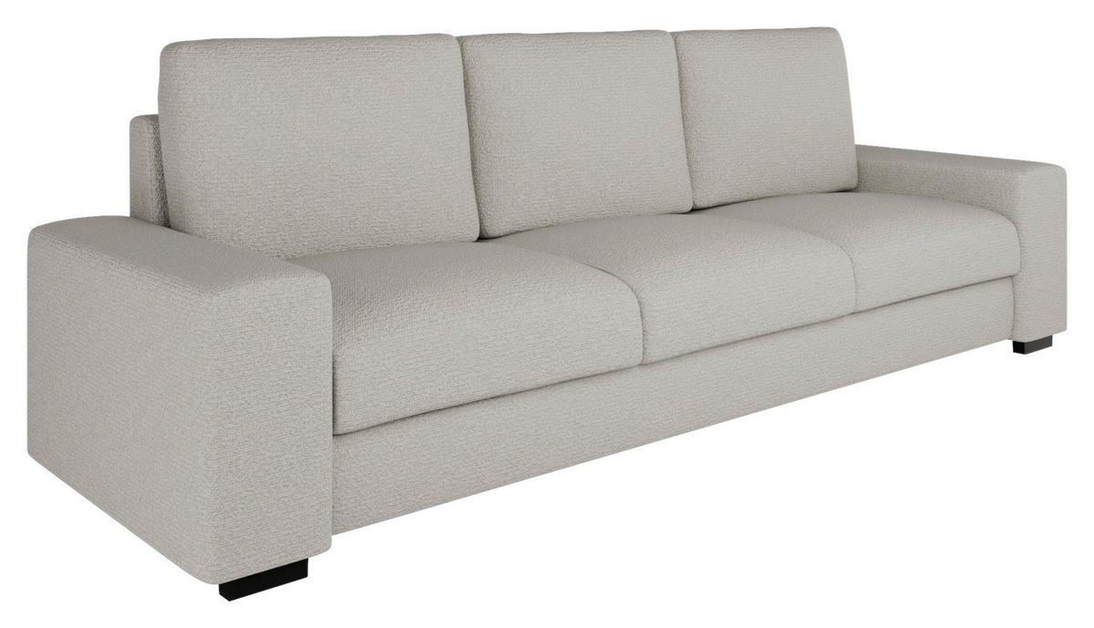 Schlafsofa Roland, Beige B: 239 Cm - Beige/Schwarz, Design, Textil (239/91/92cm) - MID.YOU