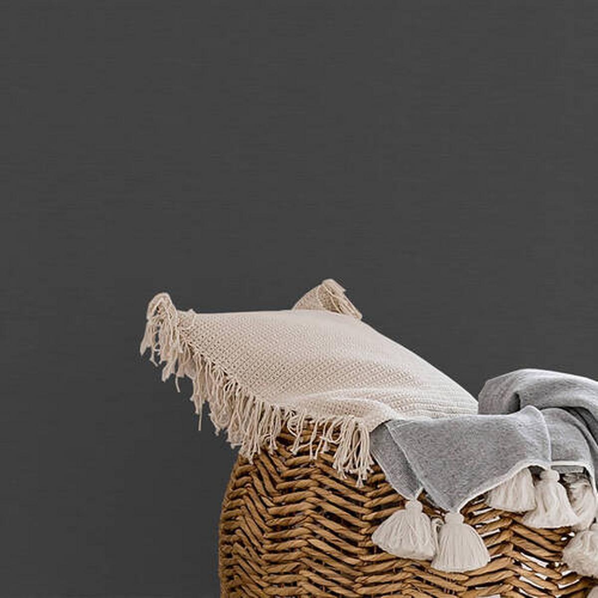 Vliestapete Alexa Plain, Anthrazit - Anthrazit, Basics, Papier/Kunststoff (52/1000cm)