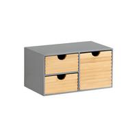 TISCHORGANIZER Bambus, standfest - Naturfarben/Grau, Basics, Naturmaterialien/Holzwerkstoff (27/16/14cm) - Kesper