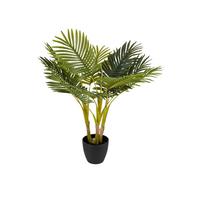 Kunstpflanze Arekapalme Grün H: 70 cm mit Topf Amita - Schwarz/Braun, KONVENTIONELL, Kunststoff (70cm)
