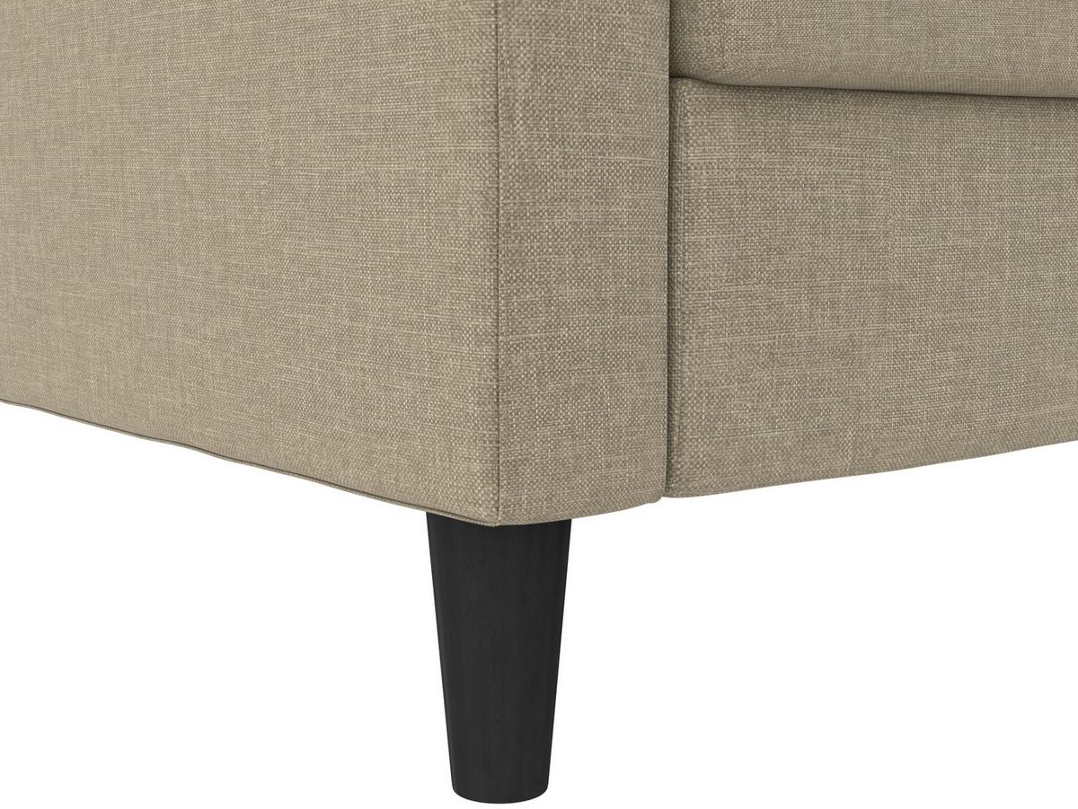 Ecksofa Palermo Cappuccino, mit Stauraum - Schwarz/Cappuccino, Basics, Textil (213/154cm) - Livetastic