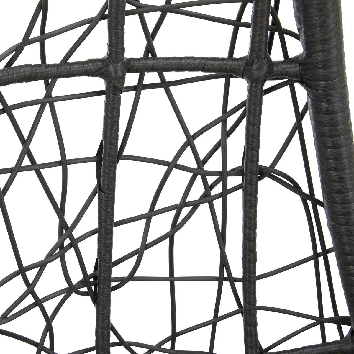 Závesné kreslo ROSI - tmavosivá, Modern, kov/textil (95/196/96cm) - Bessagi Garden