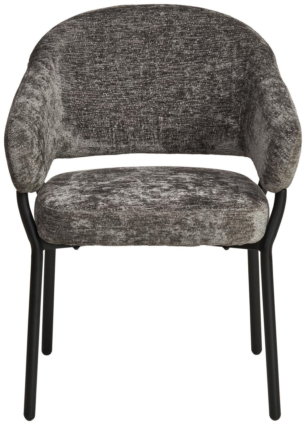 Armlehnstuhl Nova Mikrofaser Anthrazit, B: 60 Cm - Anthrazit/Schwarz, KONVENTIONELL, Holz/Textil (60/80/62cm) - MID.YOU