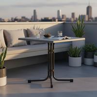 Gartentisch klappbar Acamp Metall/Holzwerkstoff L: 80 cm - Anthrazit/Grau, Basics, Holzwerkstoff/Metall (80/80/72cm) - Gardenson