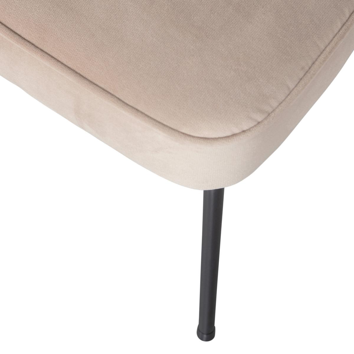 Stuhl-Set Vogue Khaki B: 50cm - Khaki/Schwarz, MODERN, Textil/Metall (50/83/57cm) - Livetastic