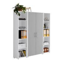 AKTENSCHRANK OFFICE EDITION - SW SET 3 - Hellgrau/Weiß, MODERN, Holzwerkstoff (172,6/185,6/33cm) - MID.YOU