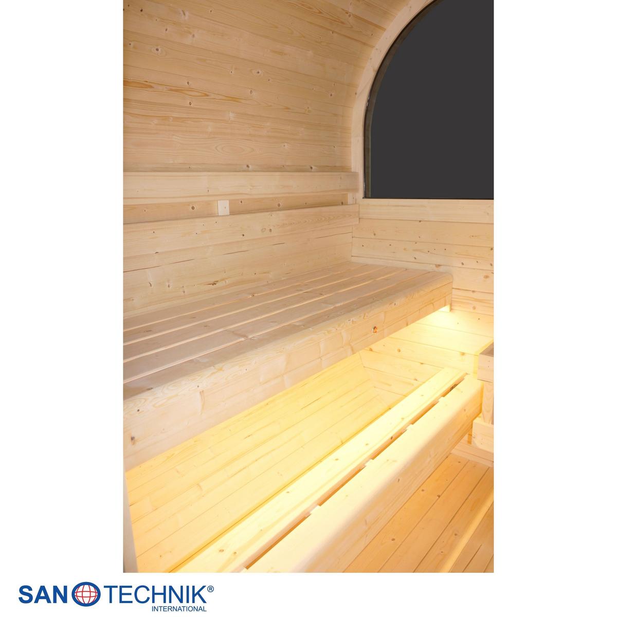 SAUNA Hanko Fichtefarben B: 180 cm - Fichtefarben, KONVENTIONELL, Holz (210/180/210cm) - Sanotechnik
