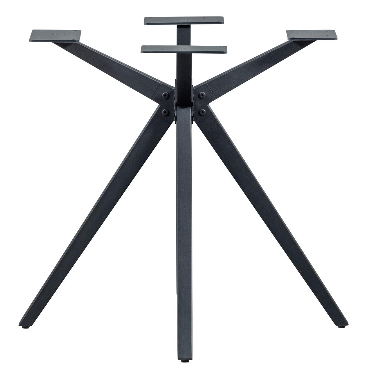 TISCHGESTELL Tablo Schwarz B: 80cm - Schwarz, MODERN, Metall (80/72/80cm) - Livetastic