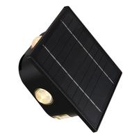 Solarleuchte 36494 - Klar/Schwarz, Design, Kunststoff (13,1/7/13,1cm) - Globo