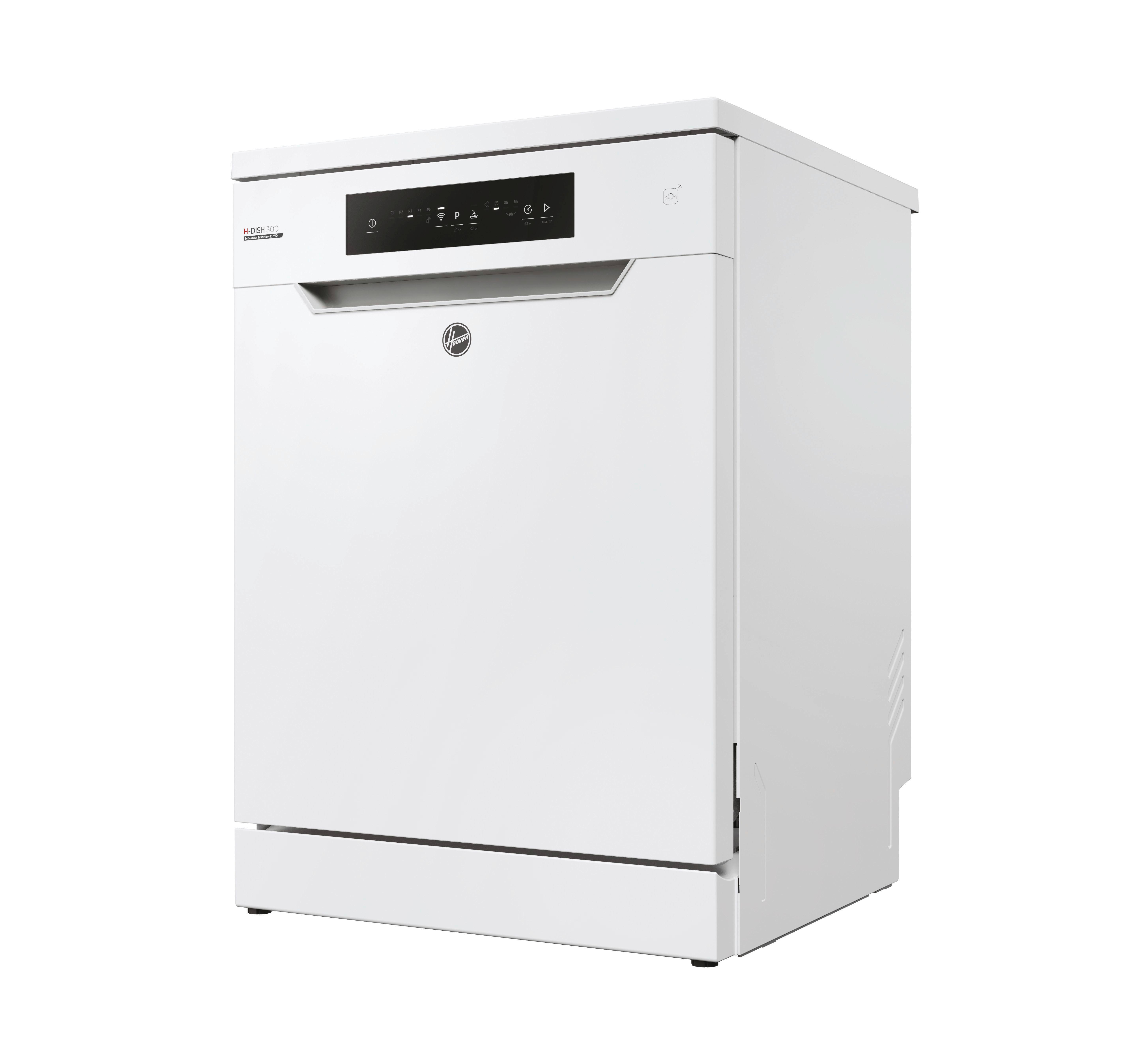 Freistehender Geschirrspüler in Weiß mit LED-Display