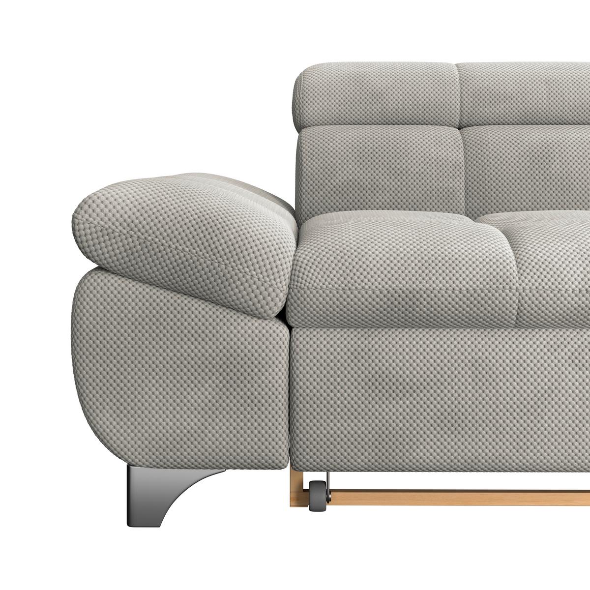 Ecksofa Gemini Dunkelgrau, B: 312 cm - Taupe/Chromfarben, KONVENTIONELL, Textil (312/234cm)