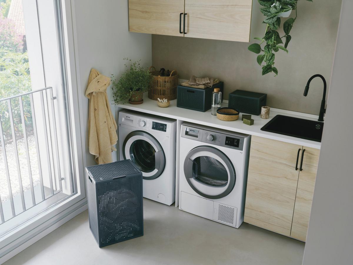 Kôš na bielizeň KAYA 60L - šedomodrá, Basics, plast (38/58.5/29cm) - Curver
