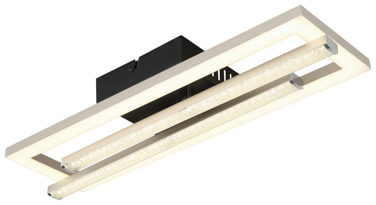 STROPNÉ LED SVIETIDLO WINA - číra/čierna, Modern, kov/plast (40/37,5/6,3cm) - Mömax