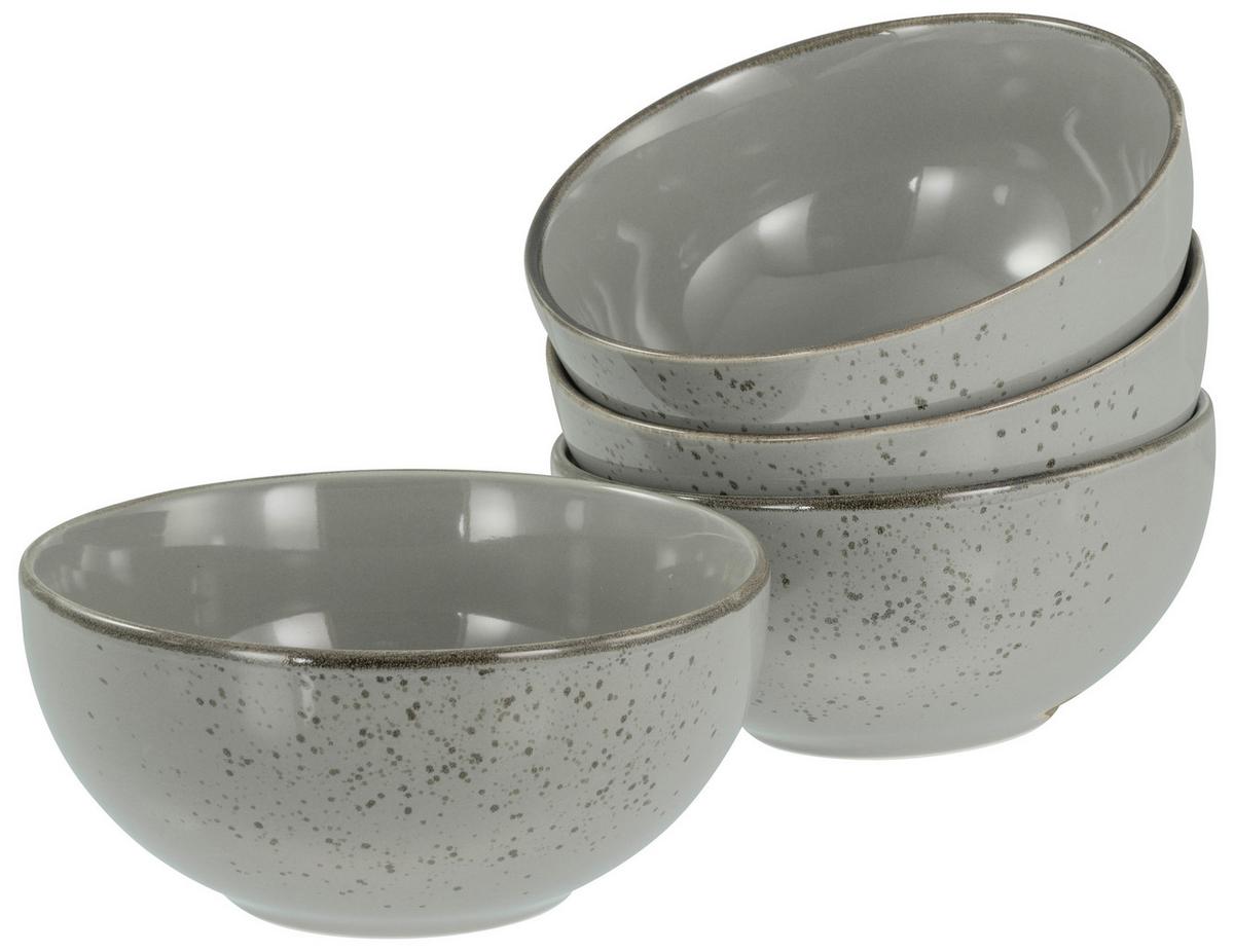 Schüsselset Nature Collection Stone, 4--Teilig., Grau - Grau, Design, Keramik - Creatable
