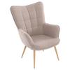 Polstersessel Mir Armlehnen Uta Beige/eichefarben - Sandfarben/Eichefarben, MODERN, Holzwerkstoff/Textil (72/97/80cm) - MID.YOU