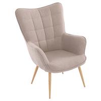 Polstersessel Mir Armlehnen Uta Beige/eichefarben - Sandfarben/Eichefarben, MODERN, Holzwerkstoff/Textil (72/97/80cm) - MID.YOU