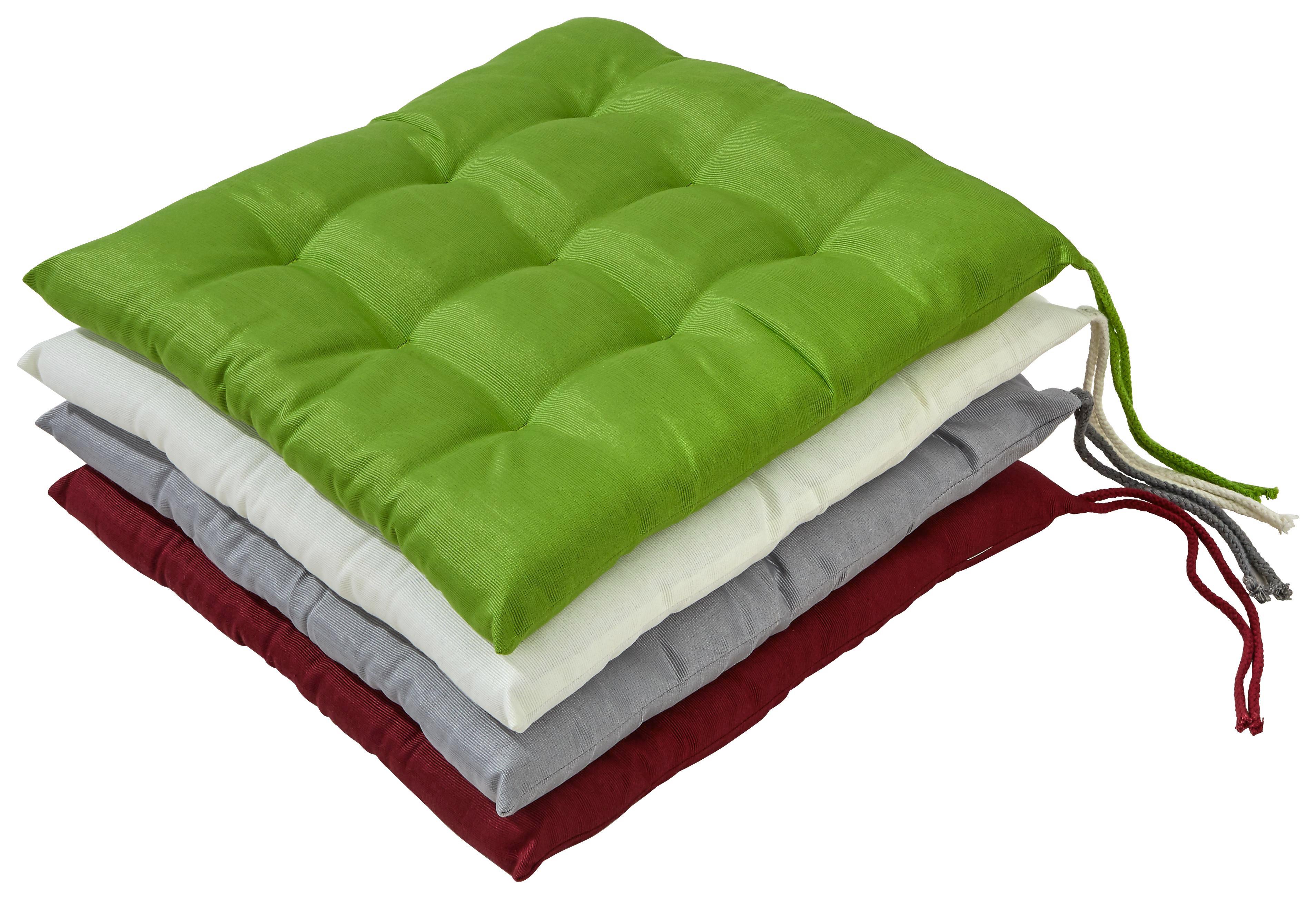 Sitzkissen Jolanda 40x40 cm - Bordeaux/Beige, MODERN, Textil (40/40/3cm) - Luca Bessoni