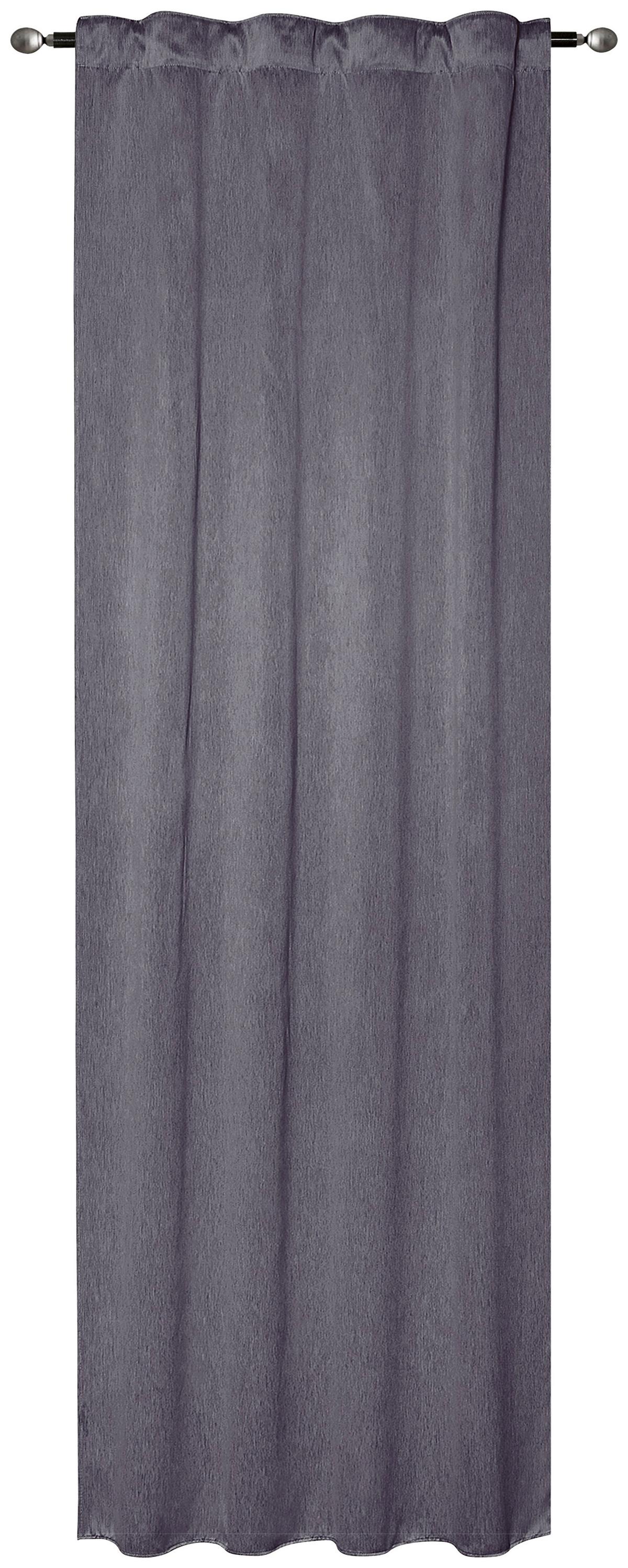 Verdunkelungsvorhang Mara - Anthrazit, ROMANTIK / LANDHAUS, Textil (135/245cm) - James Wood