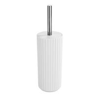 WC kefa so stojanom ALLSTAR MINAS - biela/strieborná, Modern, plast (10cm) - Wenko