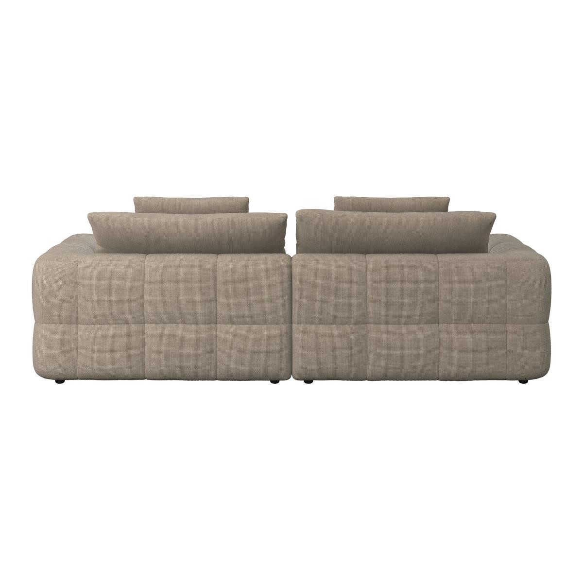 Pohovka LEA, béžová žinylka - černá/béžová, Moderní, kov/dřevo (284/87/110cm) - Bessagi Home